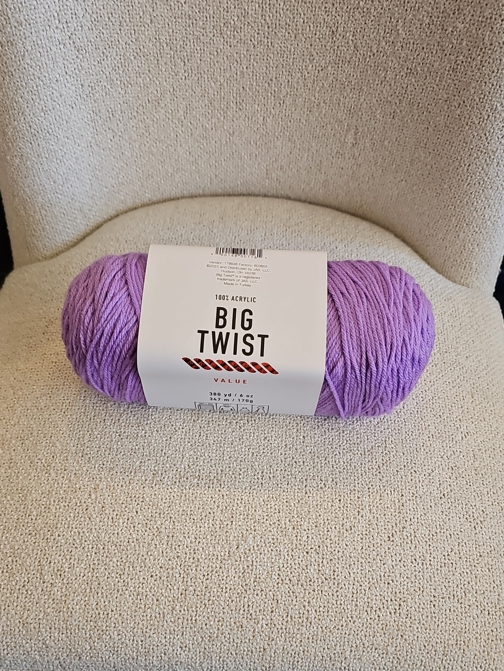 NWT Single Skein Big Twist Value Yarn - Lilac